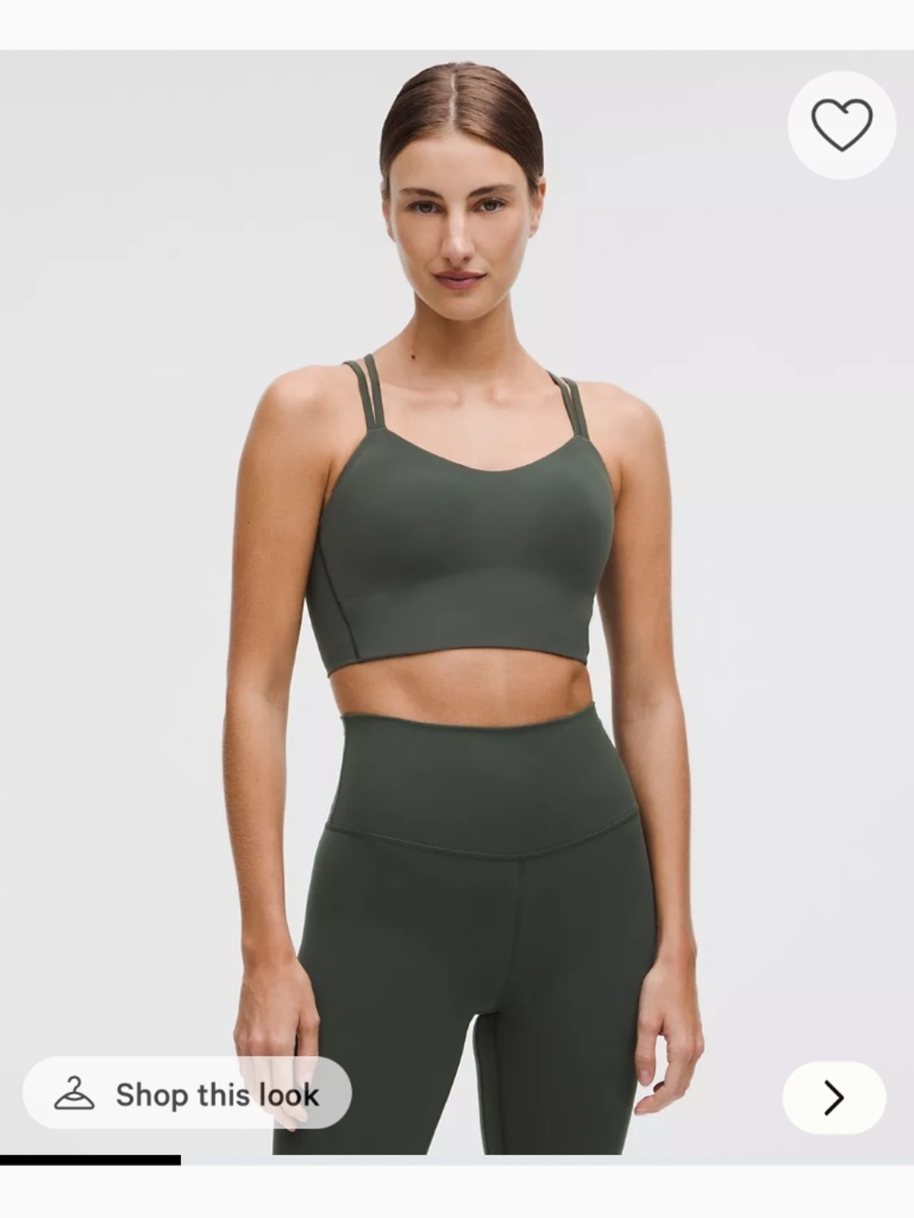 Lululemon like a cloud longline bra rainforest green 6 NWT